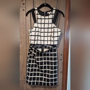 Jealous Tomato Black and White Grid Dress
